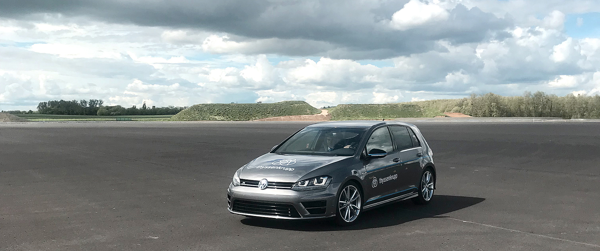 thyssenkrupp driving demo on a new test track